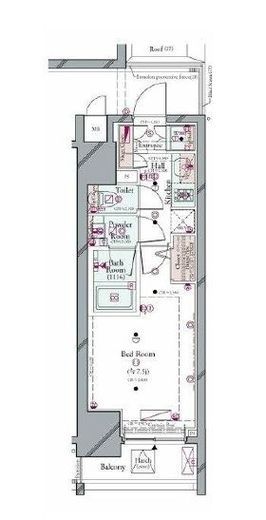 コンシェリア新宿ヒルサイドスクエア　1201号室　間取り