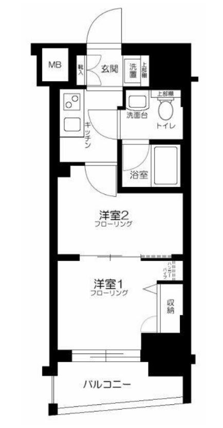 コアーズ勝どき　2F号室　間取り