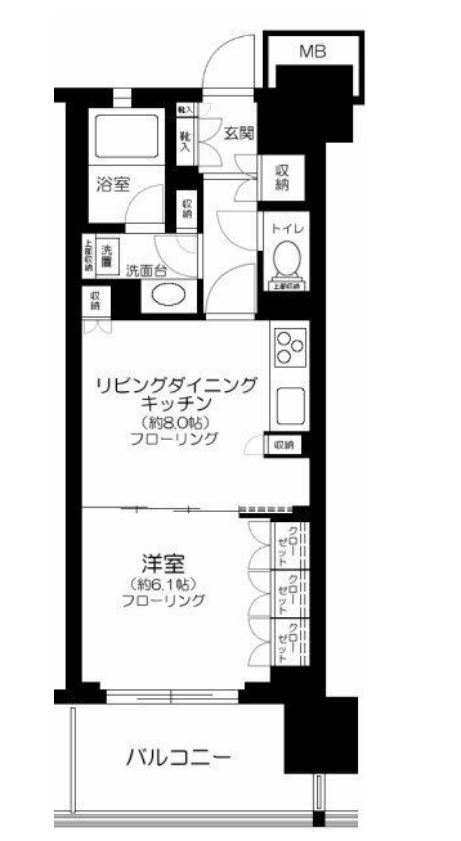 東京ミッドベイ勝どき　4F号室　間取り
