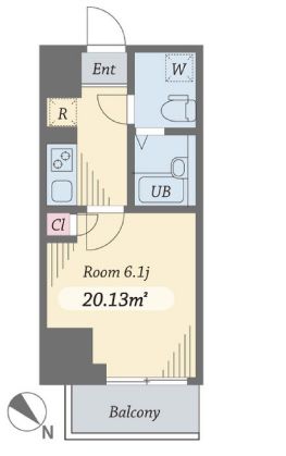 ダイヤモンドタワー西小山　1201号室　間取り