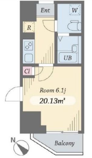 ダイヤモンドタワー西小山　201号室　間取り