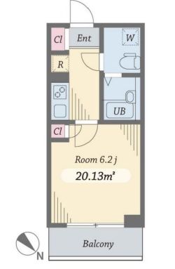 ダイヤモンドタワー西小山　202号室　間取り