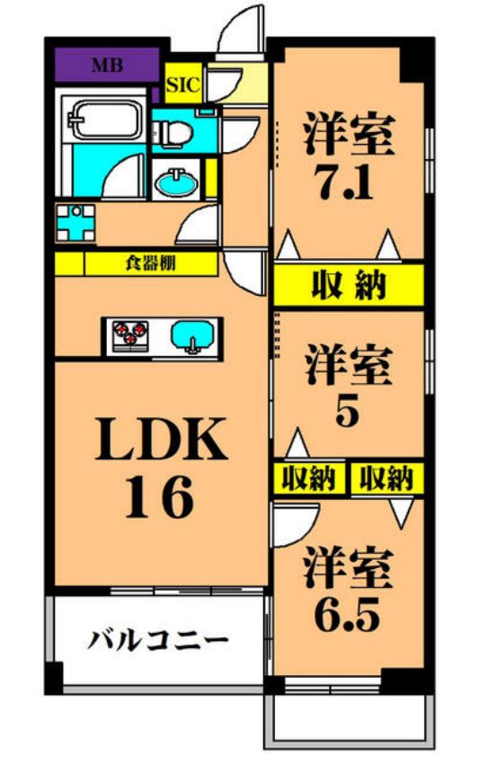 オープンレジデンシア武蔵小山　405号室　間取り