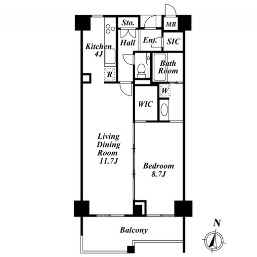 エスティメゾン白金台　203号室　間取り