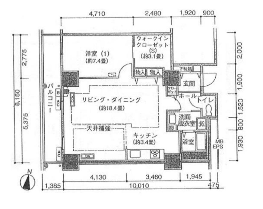 シティコート目黒　Ⅳ1206号室　間取り