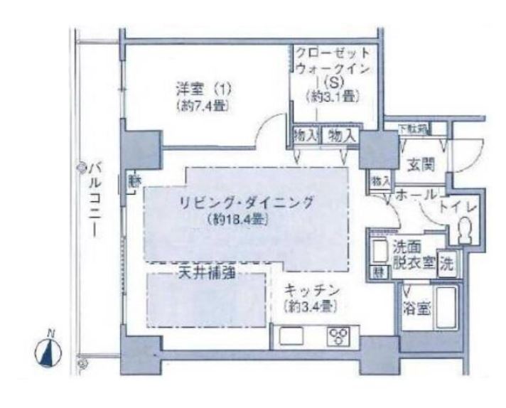 シティコート目黒　Ⅳ206号室　間取り