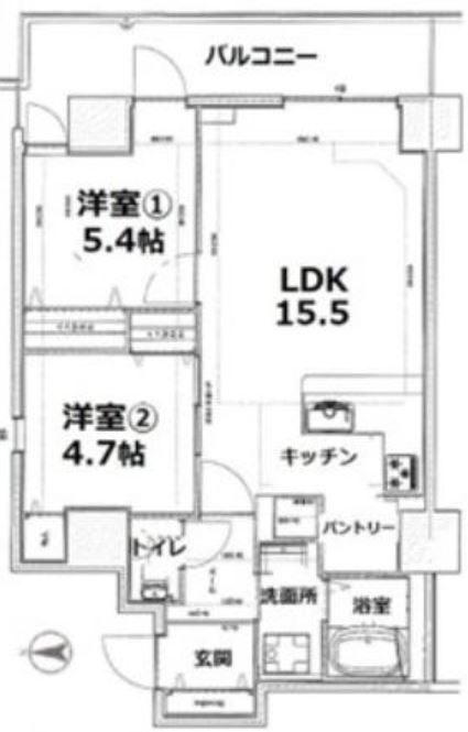 シティコート目黒　Ⅳ815号室　間取り