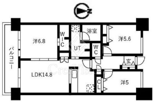 シティコート目黒　1-306号室　間取り