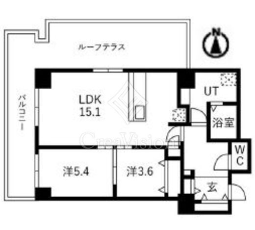シティコート目黒　2-1202号室　間取り