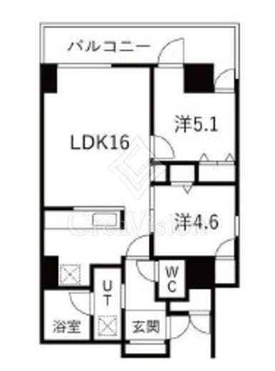 シティコート目黒　2-303号室　間取り