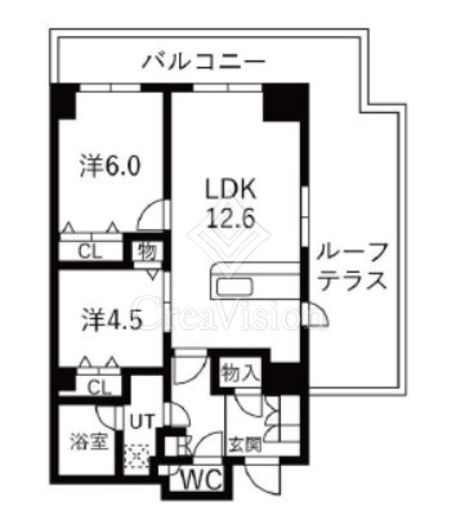 シティコート目黒　4-1108号室　間取り