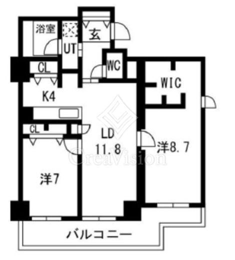 シティコート目黒　4-604号室　間取り