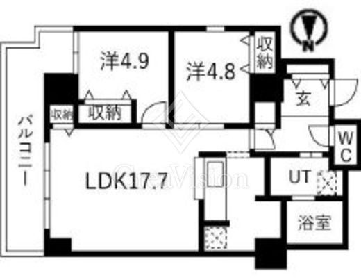 シティコート目黒　4-615号室　間取り