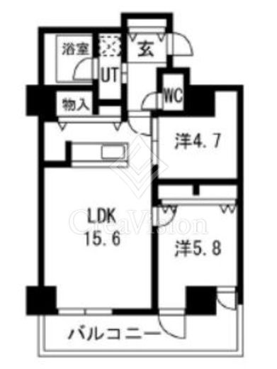シティコート目黒　4-716号室　間取り