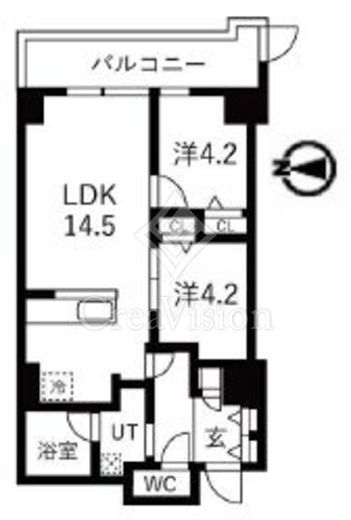シティコート目黒　4-718号室　間取り