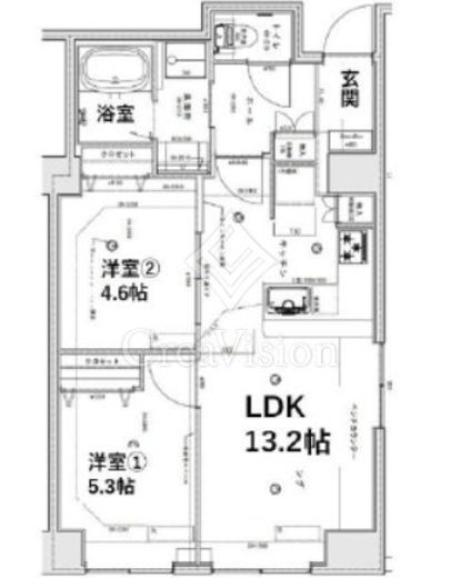 シティコート目黒　4-718号室　間取り
