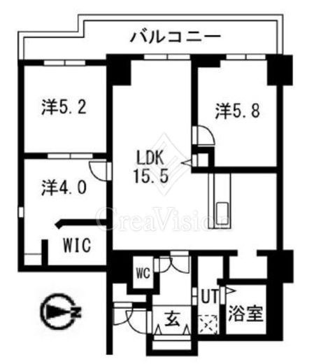 シティコート目黒　4-304号室　間取り