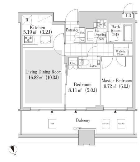 大崎ガーデンレジデンス　1914号室　間取り