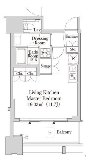 大崎ガーデンレジデンス　322号室　間取り
