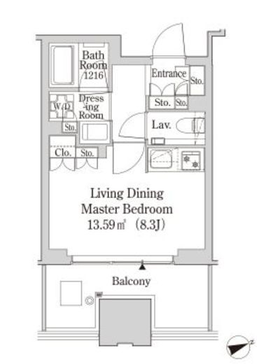 大崎ガーデンレジデンス　702号室　間取り