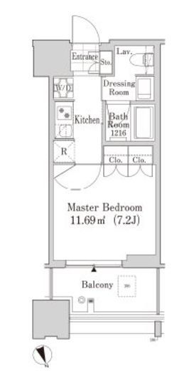 大崎ガーデンレジデンス　717号室　間取り