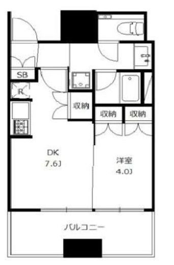 大崎ガーデンレジデンス　727号室　間取り