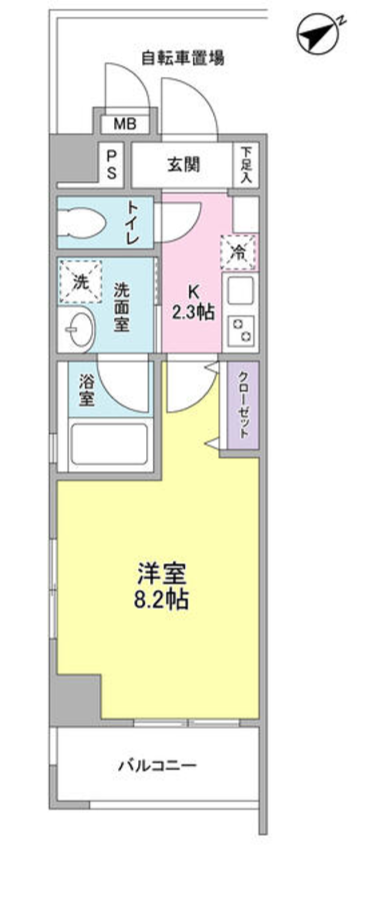 メゾンピオニー都立大学　603号室　間取り
