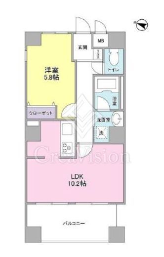 ボヌール都立大学参番館　306号室　間取り