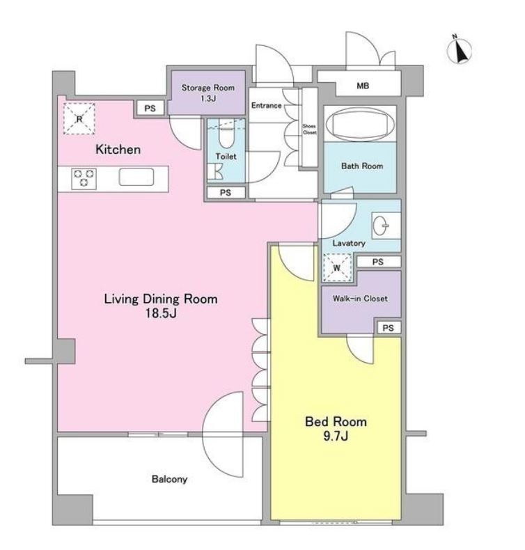 コージーコートマキ　106号室　間取り