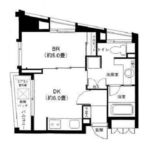 ステーションフロント都立大学　703号室　間取り