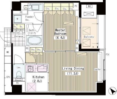 ランテンヌ四谷　505号室　間取り