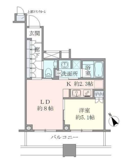 ブリリアタワーズ目黒　2107号室　間取り