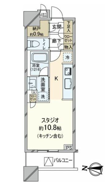 ブリリアタワーズ目黒　6F号室　間取り