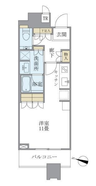 ブリリアタワーズ目黒　1504号室　間取り