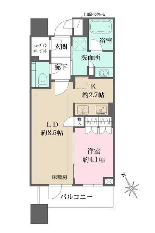 ブリリアタワーズ目黒　1905号室　間取り