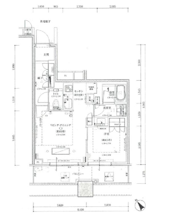 ブリリアタワーズ目黒　1709号室　間取り