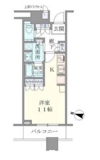 ブリリアタワーズ目黒　N1404号室　間取り