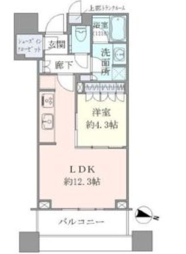 ブリリアタワーズ目黒　N2711号室　間取り