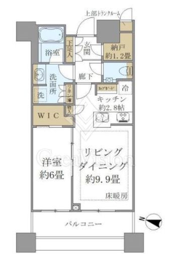 ブリリアタワーズ目黒　N3402号室　間取り
