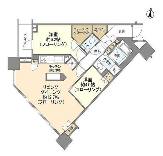 ブリリアタワーズ目黒　N507号室　間取り