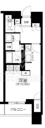 ブリリアタワーズ目黒　N614号室　間取り