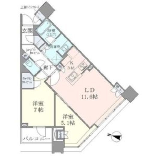 ブリリアタワーズ目黒　N707号室　間取り