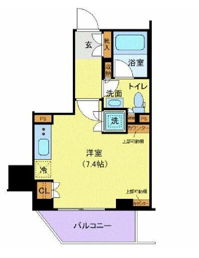 メイクスデザイン芝公園　1202号室　間取り