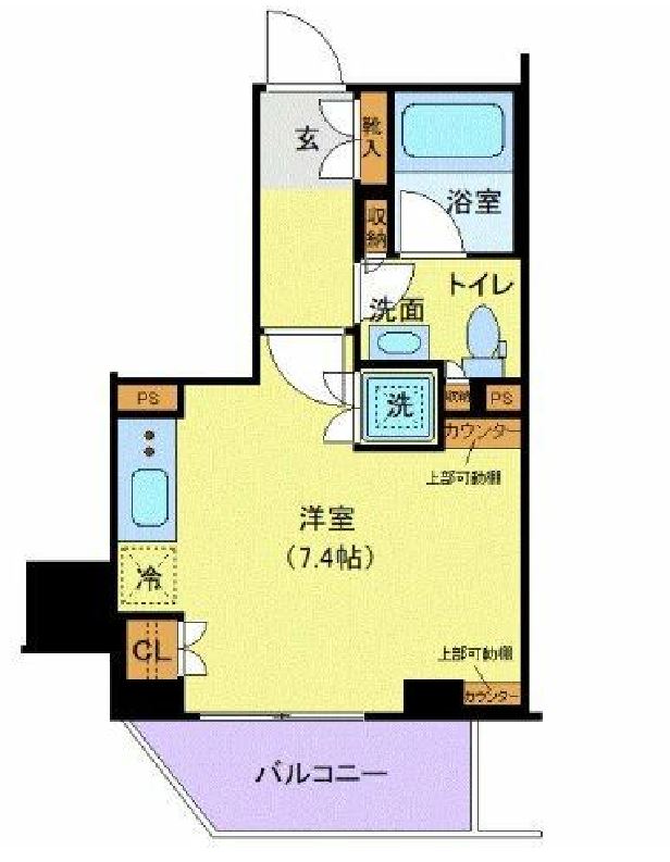 メイクスデザイン芝公園　1002号室　間取り