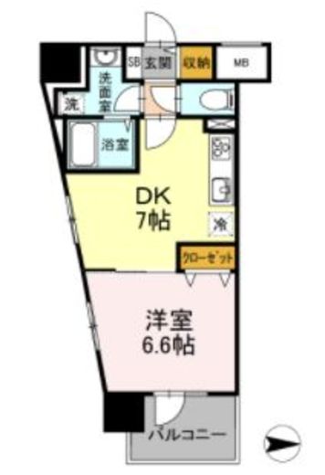 D-room早稲田　206号室　間取り