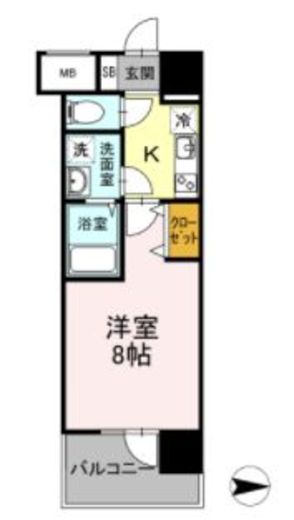 D-room早稲田　507号室　間取り