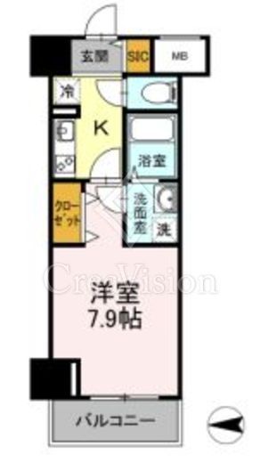 D-room早稲田　802号室　間取り