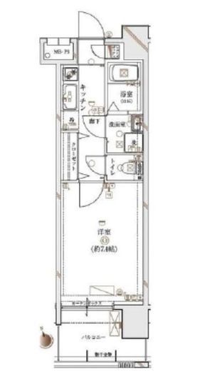 デュアレス早稲田　804号室　間取り