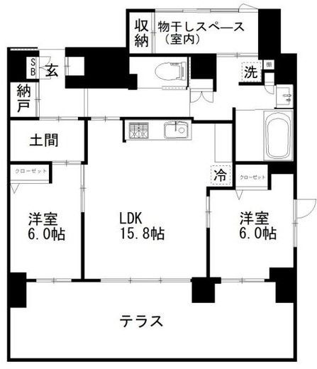 オーギュメント牛込神楽坂　101号室　間取り