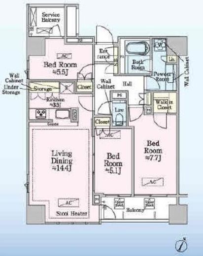 レジデンス二番町　1301号室　間取り